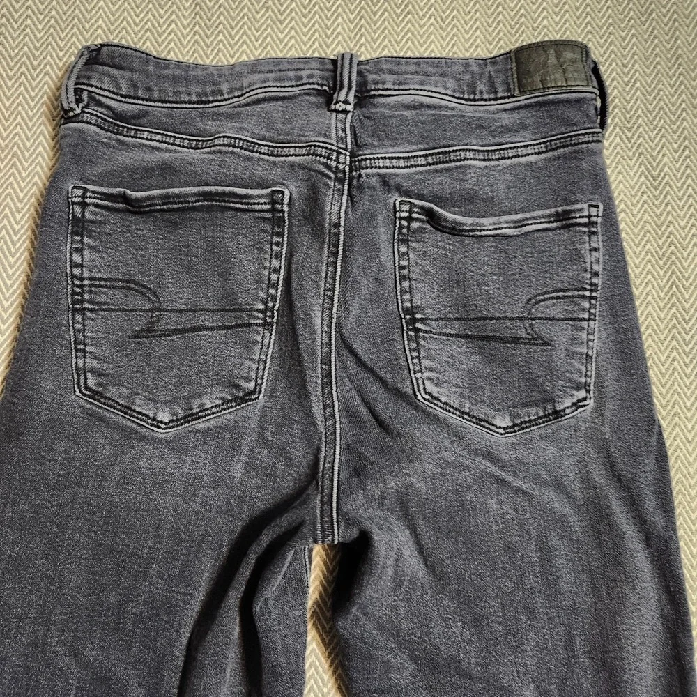 American Eagle Jeans Women's 8 Long Black Super Hi Rise Jegging Super Stretch
